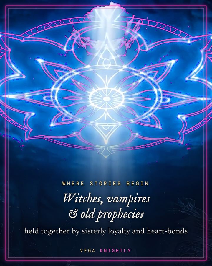 A glowing fuchsia rune: witches, vampires and old prophecies
