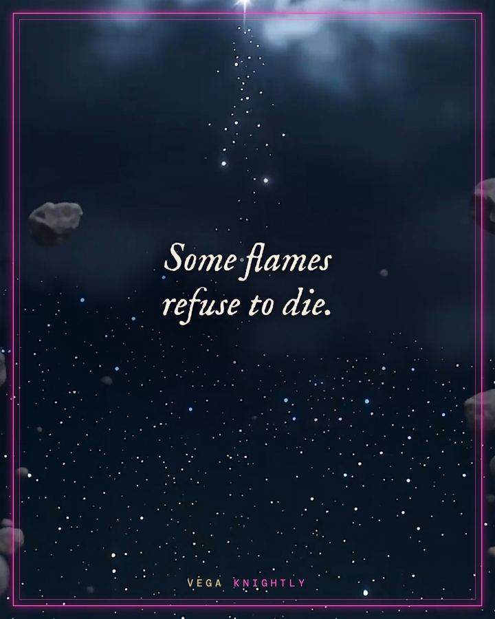 Star trail and floating stones: some flames refuse to die